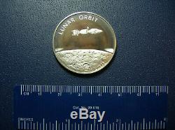 NWA 5000 Lunar Meteorite Apollo 13 Moon Coin SPACE FLOWN SILVER Franklin Mint