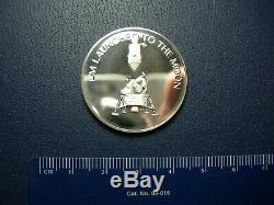 NWA 5000 Lunar Meteorite Apollo 13 Moon Coin SPACE FLOWN SILVER Franklin Mint a