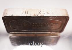 National State Bank New Jersey Franklin Mint 2oz 925 Sterling Silver bar C2534