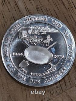 Nevada Bicentennial Sterling Silver Coin Ring. 925 Handcrafted Band