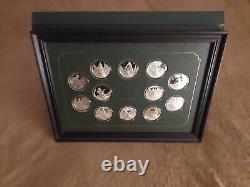 Norman Rockwell 1974 Sterling Silver Medallic Tribute to Robert Frost Set