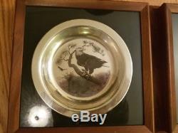 Norman Rockwell Franklin Mint Sterling Silver 178g 8 Plate Collection