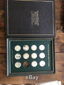 Norman Rockwell Spirit Of Scouting Franklin Mint Sterling Silver Missing 1 Coin