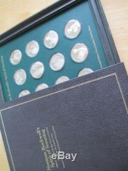 Norman Rockwell Spirit Of Scouting Set Silver Coins By Franklin Mint
