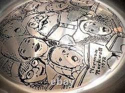 Norman Rockwell Sterling Silver Christmas Plate The Carolers by Franklin Mint