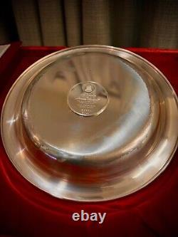 Norman Rockwell Sterling Silver Christmas Plate The Carolers by Franklin Mint