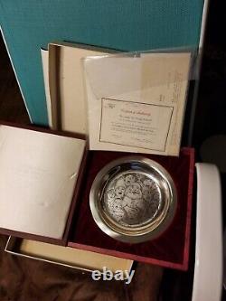 Norman Rockwell Sterling Silver Plate Franklin Mint The Carolers Limited Ed