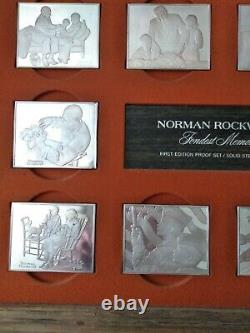 Norman Rockwell's 1973 Fondest Memories 10 Ingots, 31 Troy Ounces Sterling Sil