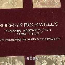 Norman Rockwell's Favorite Moments Mark Twain 10pc Proof Set Sterling Silver