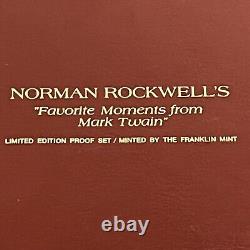 Norman Rockwell's Favorite Moments Mark Twain 10pc Proof Set Sterling Silver
