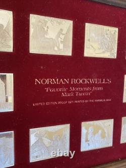 Norman Rockwell's Favorite Moments Mark Twain Limited Edition Proof Set STERLING