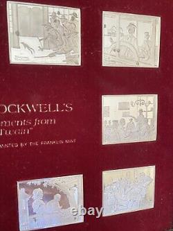 Norman Rockwell's Favorite Moments Mark Twain Limited Edition Proof Set STERLING