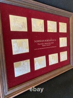 Norman Rockwell's Favorite Moments Mark Twain Limited Edition Proof Set STERLING