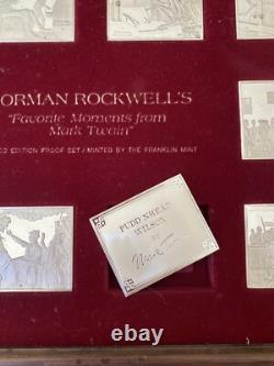 Norman Rockwell's Favorite Moments Mark Twain Limited Edition Proof Set STERLING
