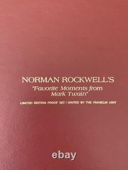 Norman Rockwell's Favorite Moments Mark Twain Limited Edition Proof Set STERLING