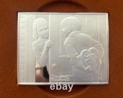 Norman Rockwell's Fondest Memories 1st Ed 10 Proof Set Pure. 925 Bars
