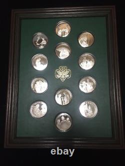 Norman Rockwell's Limited Edition Solid Sterling Silver Medallion Set