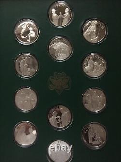 Norman Rockwell's Limited Edition Solid Sterling Silver Medallion Set