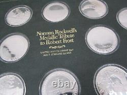 Norman Rockwell's Medallic Tribute To Robert Frost L/e Proof Set Sterling Silver