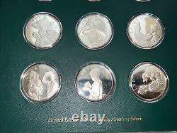 Norman Rockwell's Spirit of Scouting Sterling Silver Medallion Set Franklin Mint