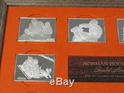 Norman Rockwells Fondest Memories Sterling Silver Bar Set 1st Edition 31.25 oz t