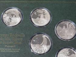 Norman Rockwells Medallic Tribute to Robert Frost Sterling Silver Medal Set