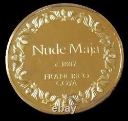 Nuda Maja 100 Greatest Masterpieces Sterling Silver 50mm Art Round