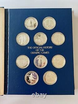 Official History of the Olympic Games, 50 Silver Medals w COA, Franklin Mint