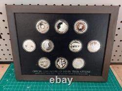 Official Medals Of Indian Tribal Nations 1973 Franklin Mint 10 Coins 999 Silver