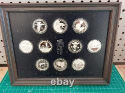 Official Medals Of Indian Tribal Nations 1973 Franklin Mint 10 Coins 999 Silver