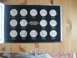 Official Signers Declaration of Independence 56 Silver Medals Franklin Mint