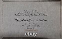 Official Signers by Franklin Mint Set of 56 Silver Rounds in Orig. Pkg