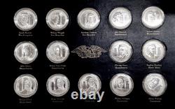 Official Signers by Franklin Mint Set of 56 Silver Rounds in Orig. Pkg
