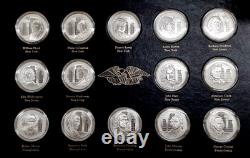 Official Signers by Franklin Mint Set of 56 Silver Rounds in Orig. Pkg