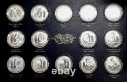 Official Signers by Franklin Mint Set of 56 Silver Rounds in Orig. Pkg