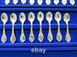 Official State Birds Silver Sterling Spoon Miniatures By The Franklin Mint 28pc