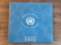 Official United Nations Medallic First Day Covers 1971 Five Sterling Silver