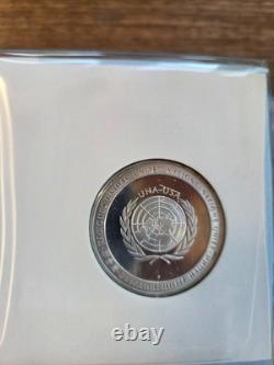 Official United Nations Medallic First Day Covers 1971 Five Sterling Silver