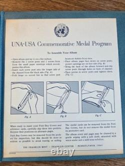 Official United Nations Medallic First Day Covers 1971 Five Sterling Silver