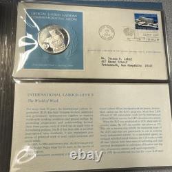 Official United Nations Medallic First Day Covers 1974 Series 5 Sterling Silver
