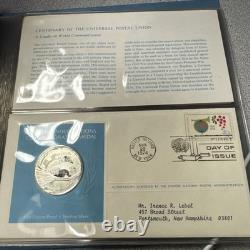 Official United Nations Medallic First Day Covers 1974 Series 5 Sterling Silver