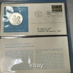 Official United Nations Medallic First Day Covers 1974 Series 5 Sterling Silver