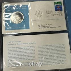 Official United Nations Medallic First Day Covers 1974 Series 5 Sterling Silver