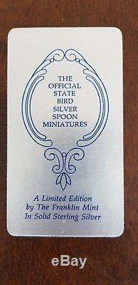 Official state bird silver spoon miniatures by the Franklin Mint PRICE REDUCED