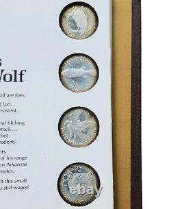 Our American Endangered Wildlife. 925 Silver Coin Collection Franklin Mint