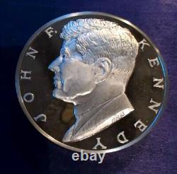 Over Half Pound Solid Sterling Silver Jfk Memorial Proof Medallion, Beautiful
