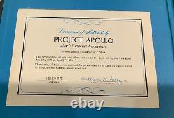 PROJECT APOLLO Franklin Mint 20 Sterling Silver Medals- Silver flown- Apollo 13