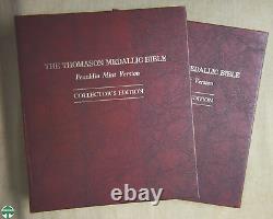 Pair Of Thomason Medallic Bible Medal Sets In Custom Franklin Mint Albums