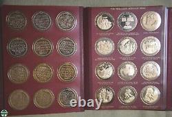 Pair Of Thomason Medallic Bible Medal Sets In Custom Franklin Mint Albums