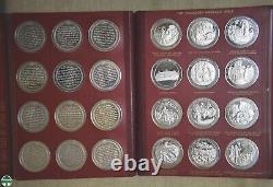 Pair Of Thomason Medallic Bible Medal Sets In Custom Franklin Mint Albums